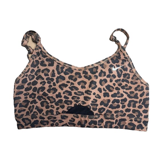 Nike Sports Bra Leopard Styling Cheetah See Through Missing Padding & Tags Sz S - Picture 2 of 9